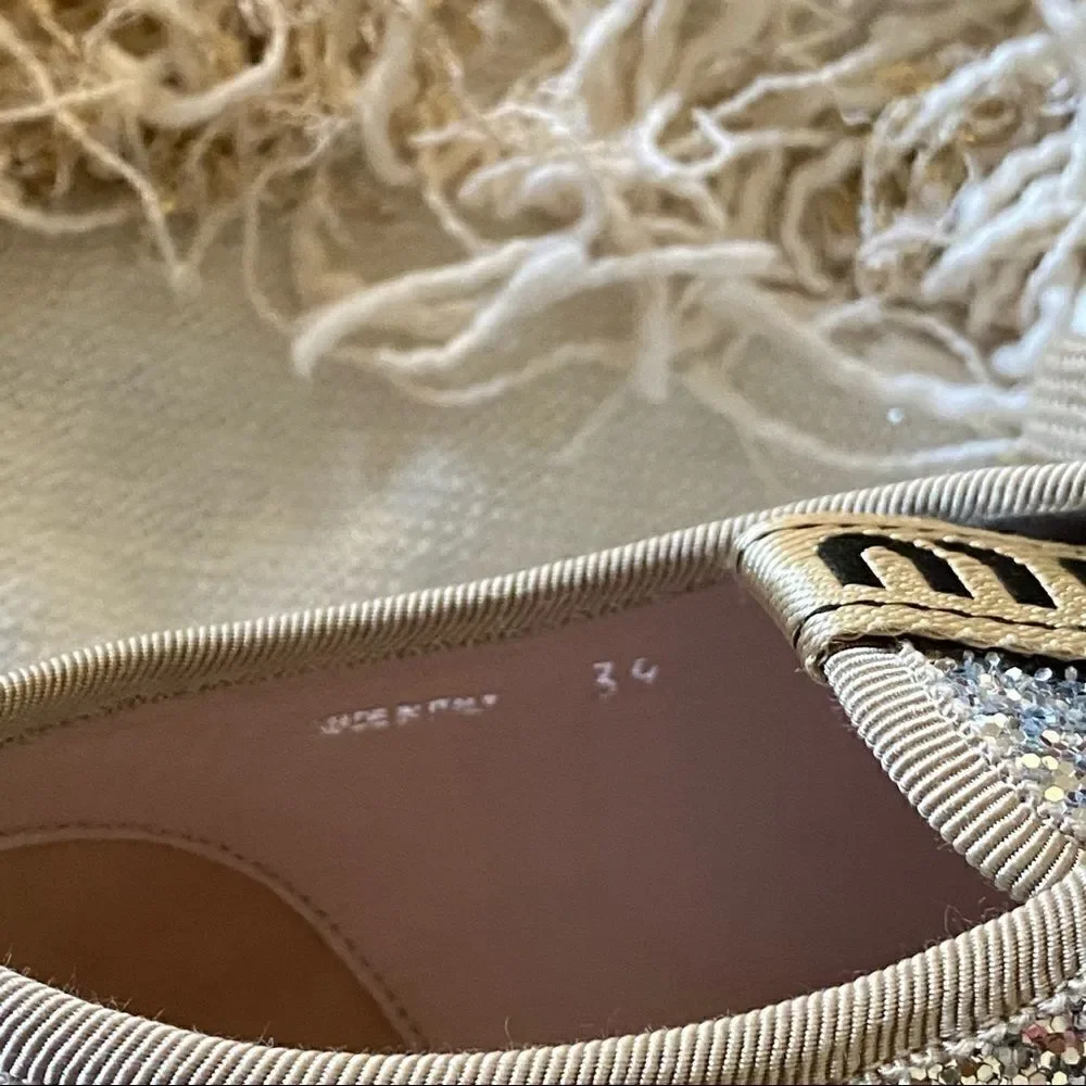 MIU MIU Logo Lace Up Platform Espadrille Sneakers